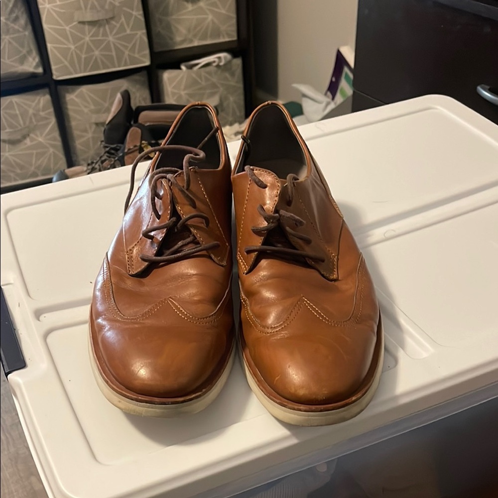 Men's Brown Leather Dress Shoes
